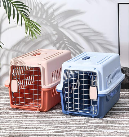 LLGJ-Pets Spree Travel Pet Carrier Dog/cat Hard-Sided Carriers for Pets up to 14 Pounds Small Animal Carrier Airline/Road Travel Approved Stout (Coffee)