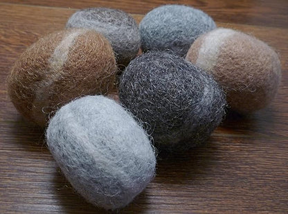 Wool Cat Balls - Natural Handmade Felt Ball Toys for Indoor Cats and Kittens