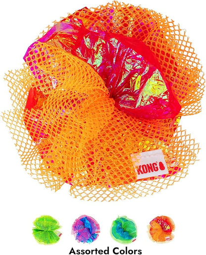 KONG Crackles Cat Toy – Crinkle Sounds, with Catnip, and Treat-Hiding Fun (Fluff Balls)