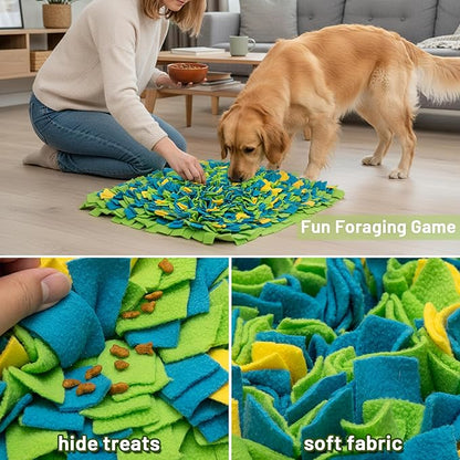 Snuffle Mat for Dogs, Interactive Dog Toys for Slow Feeding & Smell Training Indoor Outdoor, Enrichment Pet Foraging Mat for Small, Medium & Large Dogs, Rabbit, Puppy, Cat, (16"*22")