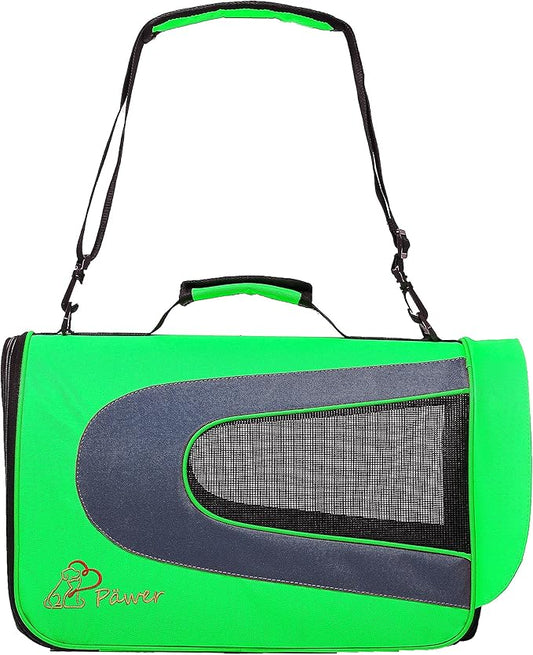 Pawer 18” x 11”x 11” Soft-Sided Foldable Airline Approved Pet Carrier for Cat, Puppy and Small Dog, Washable 600D Oxford Fabric, with Handle and Strap for Carry, Multiple Colors Available