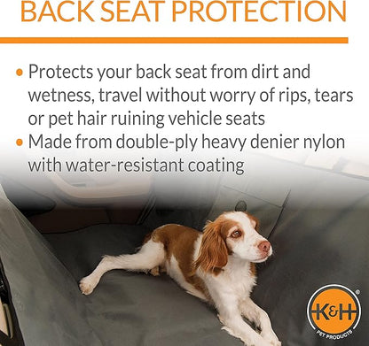 K&H Pet Products Car Seat Saver - Pet Seat Cover Protector Standard/Mid-Size Vehicle Gray 54 X 56 Inches