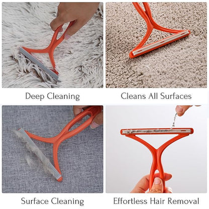 Petpals Pet Hair removal Tool, Portable Flexible Cat Massager,2 in 1 Pet Grooming Glove, Cat/Dog Hair Removal Brush for Rugs, Couch, Furniture, 3 in 1 Bundle,Valuable Kit