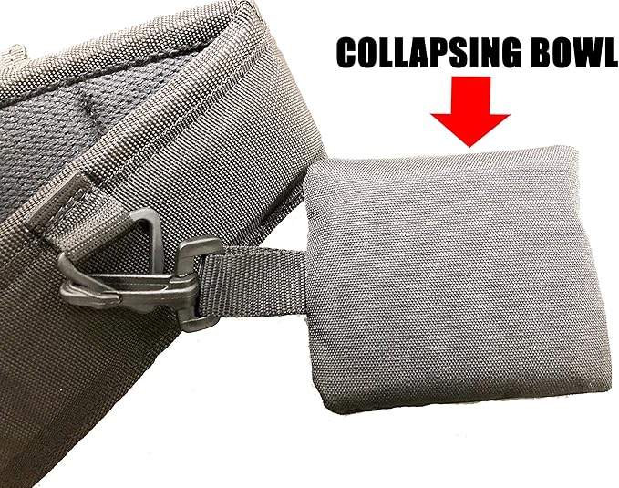 Neewa Dog Walking Belt with Pocket and Collapsing Bowl, Ideal for Trekking, Hiking, Running with Dog, and Hands Free Dog Leashes