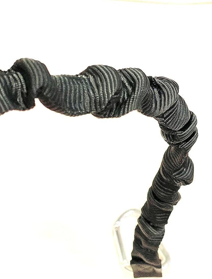 Neewa Racing Tug Line with Bungee for 2 Dogs (2m (6.5ft) - 2 Dogs, Black) - Ideal Lead for Hands Free Walking, Running, Canicross, Bikejoring - This Leash has Handle in the Middle to Allow Dog Control