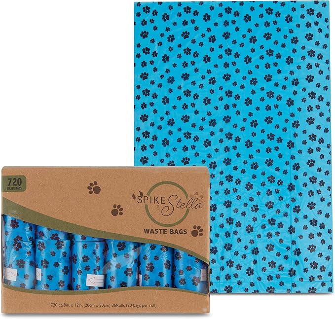 Spike and Stella Heavy-Duty Dog Waste Bags – Leak-Proof Poop Bags, Strong, Durable, Reliable Dog Poop Bags, Bulk Pack (540, 640, 720 Count)