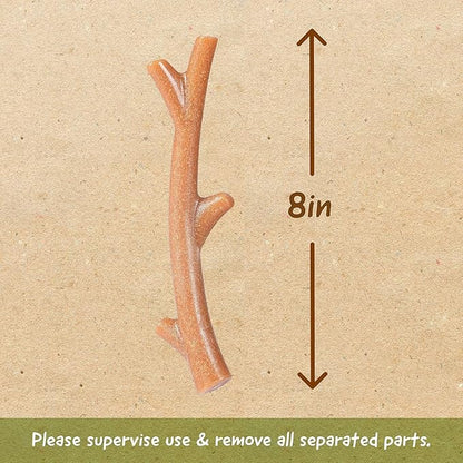 Arm & Hammer for Pets Barkies Tree Branch Compressed Wood Collection, 8 Inch Bacon Flavored Wood Blend Chew Toy for Dogs - Faux Stick, Splinter-Free, Alternative to Chewing Sticks - 2 Pack