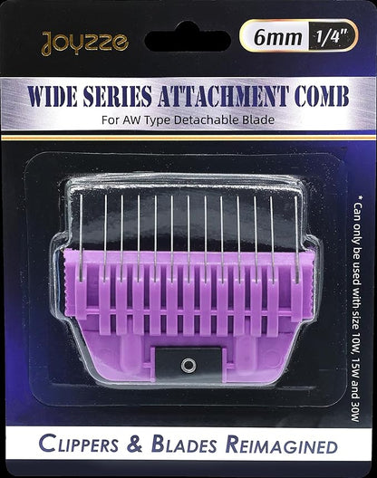 A Series Wide 6mm 1/4" Metal Comb, Dog Grooming Blades for Smooth Coat, Professional, Durable, Precise, Compatible with A Series Clippers