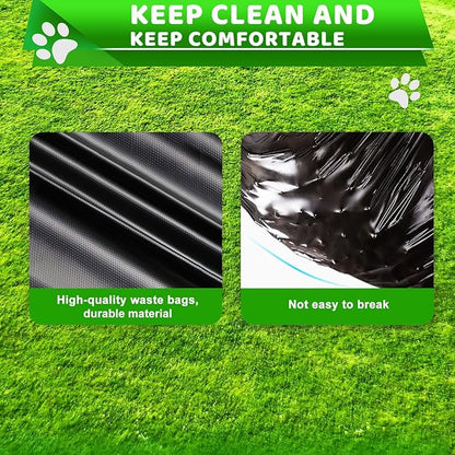 200 Black Unscented Thick Dog Waste Bags for 15L and 20L Dog Poop Trash Can, 10 Pack Rolls for Outdoor, Garage, Yard or Other Locations