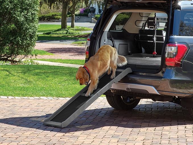 WeatherTech PetRamp - Non-Slip, Portable Dog Ramp for Large Dogs to 300 Pounds, 67" x 15" - Traction Grip Ramp, Easy Access for Pets to Car, SUV, Truck, Bed, Couch & Other Home Areas