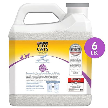 Purina Tidy Cats Light Weight, Low Dust, Clumping Cat Litter, LightWeight Glade Clean Blossoms Multi Cat Litter - 6 lb. Jug