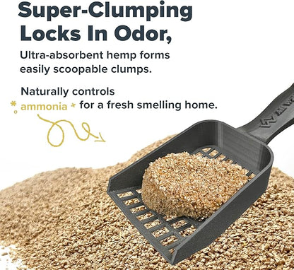 All Walks Plant Based Hemp Kitty Litter | 10 lb Bag | Super Clumping | Fragrance Free Kitty Litter | Odor Control for Cats