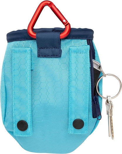 Kurgo Go Stuff It Dog Treat Bag, Training Treat Pouch Bag for Dogs, Treat Pouches for Pets, Hands-Free Pouch Waist, Reflective, Includes Carabiner (Coastal Blue)