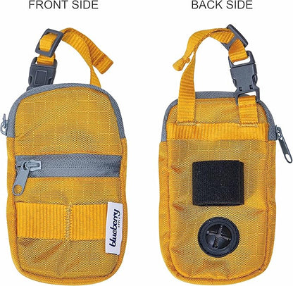 Blueberry Style Amber Dog Waste Bag Dispenser, Dog Poop Bag Holder Leash Attachment, Includes 1 Roll of Free Poop Bags