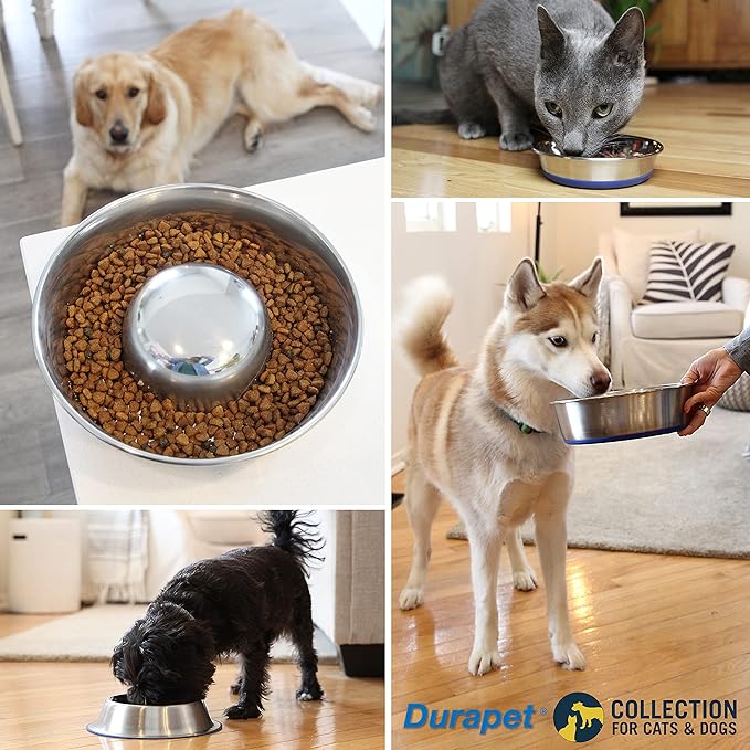 OurPet's DuraPet Premium Dishwasher Safe Stainless Steel Dog Bowl for Food or Water [Multiple Sizes for Small to Large Dogs] Extra Large (11 Cups)