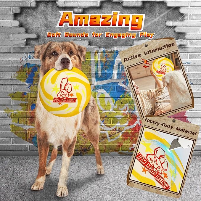 Long-Lasting Heavy Various Dog Chew Toys for Aggressive Chewers,9 Pack Indestructible Large Dog Toys Include Tug Chew & Rope Toys,Squeaky Toys for Medium&Large Breed(For Powerful Chewers-Mad Bunny）