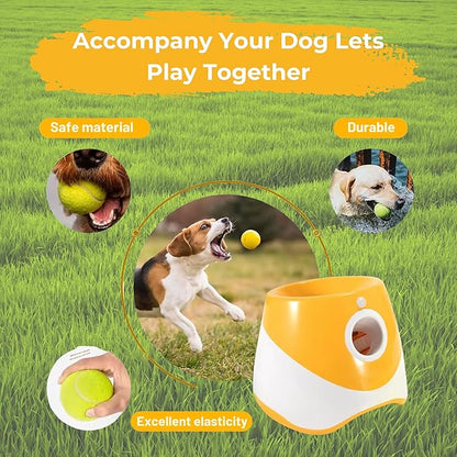 Interactive Outdoor Pet Tennis Dog Ball Throwing Machine - Automatic Dog Ball Launcher