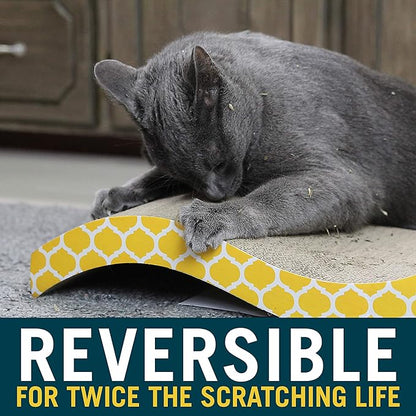 Our Pets OurPets The Wave Curved Catnip Cat Scratcher (Cat Toys for Indoor Cats, Catnip Toys, Cat Gifts & Cat Toys Interactive) [Includes Cosmic Catnip- North-American Grown Catnip]