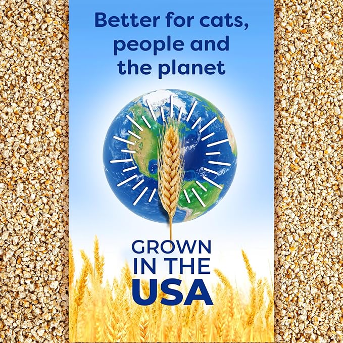 sWheat Scoop Natural Wheat Multi-Cat Litter, Superior Clumping with Odor Neutralizing Enzymes, 14 Pound Bag