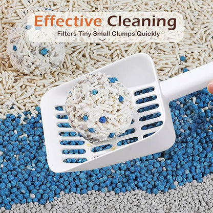 Cat Pooper Scooper, 2 in 1 Cat Litter Scoop with Holder Stand Cat Accessories Cat Supplies Kitty Litter Scoop Heavy Duty and Easy Clean