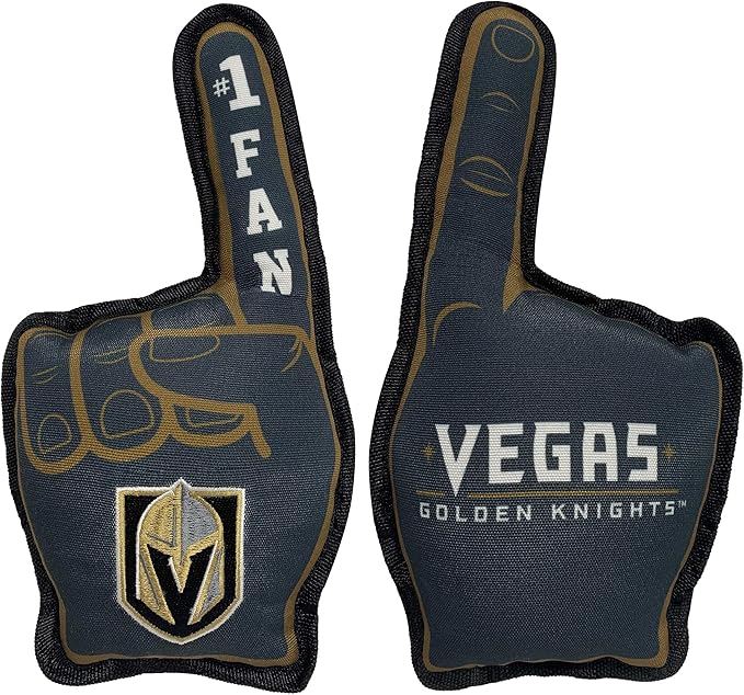 Pets First NHL Las Vegas Golden Knights #1 Fan Toy for Dogs & Cats. Best Tough PET Toy with Inner Squeaker. Number One Premium Dog Toy for Strongest Chewers & Sports Fans, One Size