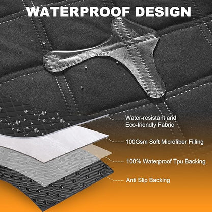 SUV Cargo Liner for Dogs, Waterproof Pet Cargo Cover Dog Seat Mat for SUVs Sedans Vans with Bumper Flap Protector, Non-Slip, Large Size Universal Fit
