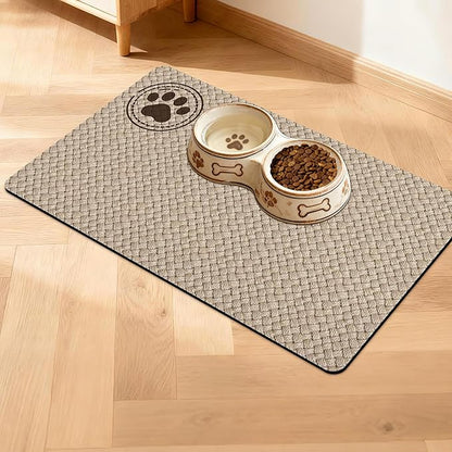 Pet Feeding Mat for Floors Waterproof Dog Mat for Food and Water Absorbent Quick Dry Non Slip mat for Cat Bowls