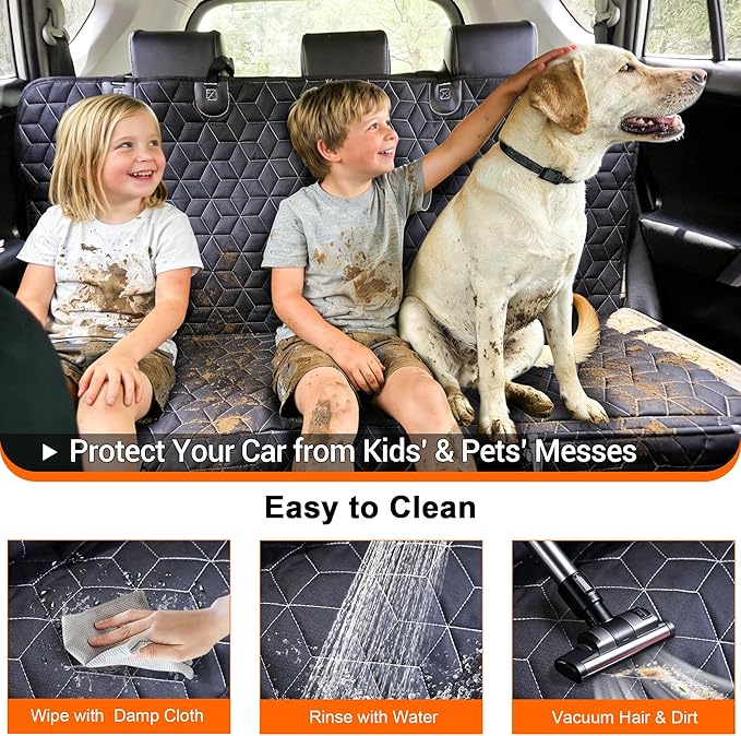 Meginc Dog Car Seat Covers for SUVs, Waterproof Dog Seat Cover for Back Seat Heavy Duty Nonslip Bench Backseat Covers Protector for Rav4/Honda/Subaru/Mazda CX5/Hyundai Tuscon Car Seat Covers for Suvs