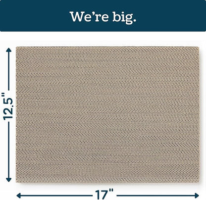 Cat Scratch Pads Refill Pack, 17”x12.5” Double-Sided Cardboard Scratching Boards for the 5609Pets Cat Scratcher Box (2 Pack)