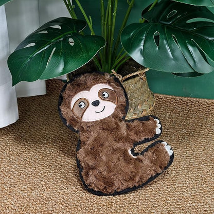 Brown Sloth Plush Squeaky Dog Toy for Chewers Puppy Teething Chew Toy Cute Soft Funny Durable Stuffed Animal Interactive Fetch Dog Toy for Small Medium Large Dogs Toy Gift 22cm/8.66in