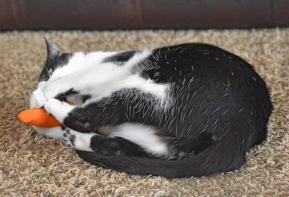 OurPets 100-Percent North American Catnip Filled Carrot Cat Toy 24 Karat