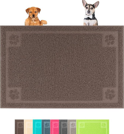 Darkyazi Pet Feeding Mat Large for Dogs and Cats,24"×36" Flexible and Easy to Clean Feeding Mat,Best for Non Slip Waterproof Feeding Mat (Coffee)