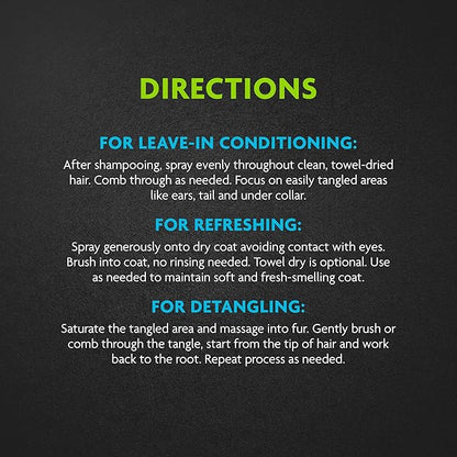 FURminator deTangling Leave-in Conditioner Spray, 8.5 Ounces, Lightly Scented, Gentle Ingredients Keep Coat and Skin Moisturized