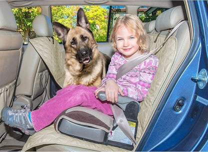 Furhaven Universal Water-Resistant Quilted Hammock-Style Backseat or Cargo Area Protector - Clay, One Size