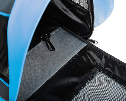 Pawer 18” x 11”x 11” Soft-Sided Foldable Airline Approved Pet Carrier for Cat, Puppy and Small Dog, Washable 600D Oxford Fabric, with Handle and Strap for Carry, Multiple Colors Available