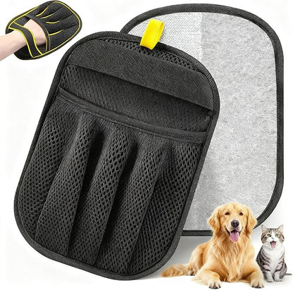 Pet Hair Removal Glove for Cats Dogs - Extra Large Thickened Upgraded Five Finger Electrostatic Pet Hair Gloves Reusable Magic Brush Pet Hair Remover Tool for Laundry, Couch, Carpet, Car Seat