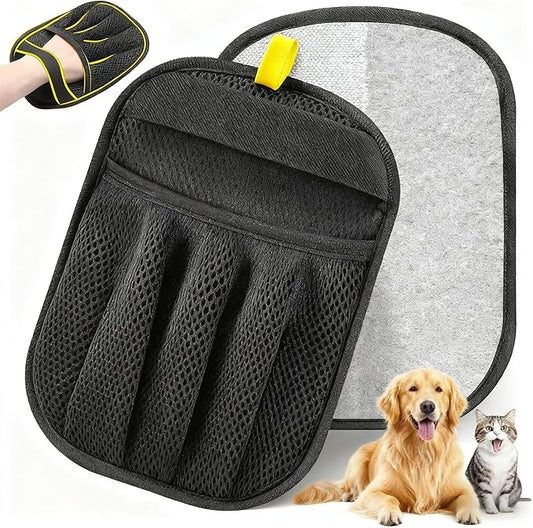 Pet Hair Removal Glove for Cats Dogs - Extra Large Thickened Upgraded Five Finger Electrostatic Pet Hair Gloves Reusable Magic Brush Pet Hair Remover Tool for Laundry, Couch, Carpet, Car Seat