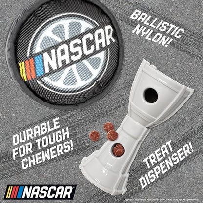 design LAB, Inc. NASCAR Official Merchandise | NASCAR Toy Trophy Treat Dispenser & Tire Chew Toy | Treat Holder Pet Toys for Dogs