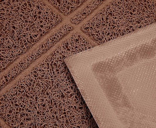 Amazon Basics Less-Mess Cat Litter Box Mat, 24" x 35", Unscented, Brown