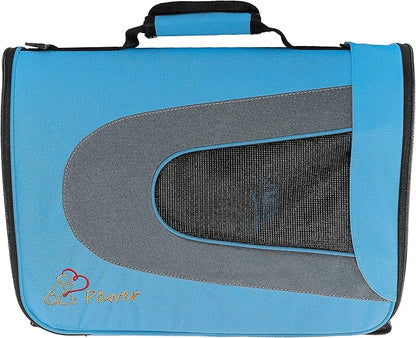 Pawer 18” x 11”x 11” Soft-Sided Foldable Airline Approved Pet Carrier for Cat, Puppy and Small Dog, Washable 600D Oxford Fabric, with Handle and Strap for Carry, Multiple Colors Available