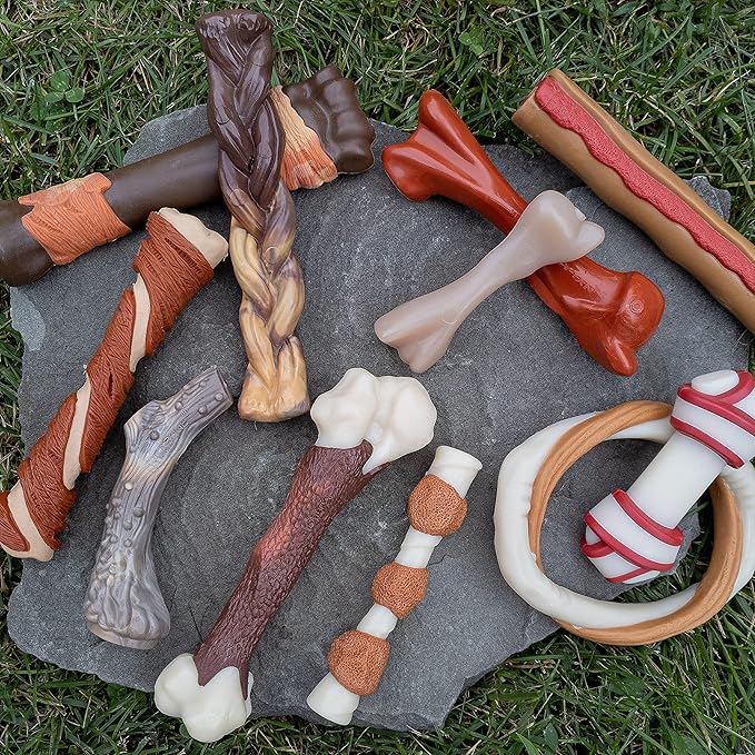 Nylabone Femur Bone Alternative Power Chew Toy for Dogs, Dog Toys for Aggressive Chewers, Beef Flavor, Large - Up to 50 lbs, 1 Count