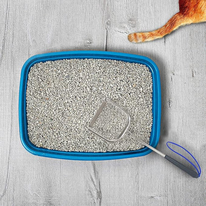 Sand Dipper Metal Cat Litter Scoop – Long Handle Cat Poop Scooper for Litter Box (15”), Heavy-Duty Stainless Steel Kitty Litter Scoop (Scoop)