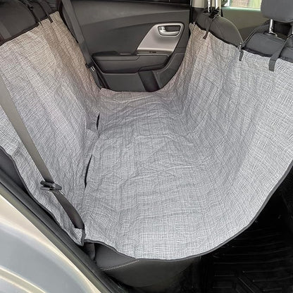 Molly Mutt 3-in-1 Back Seat Cover for Dogs, 100% Cotton Canvas Back Seat Hammock with Headrest Straps, Belt Slots, & Anchors, Non-Skid Cargo Area Cover, Machine Washable, No Harmful Chemicals, 56"x56"