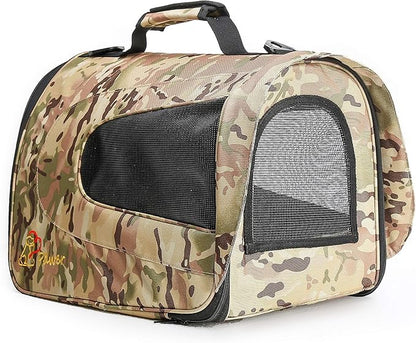 Pawer 18” x 11”x 11” Soft-Sided Foldable Airline Approved Pet Carrier for Cat, Puppy and Small Dog, Washable 600D Oxford Fabric, with Handle and Strap for Carry, Multiple Colors Available
