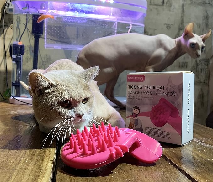 Cat Brush Shedding Grooming, Soft Massage Kitty Tongue Brush, Licking Your Kitty Like a Mama Cat to Comfort, Surprise Pet Gifts