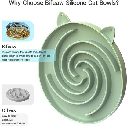 Bifeaw Slow Feeder Cat Bowl