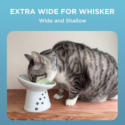Necoichi Raised Cat Food Bowl