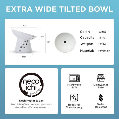Necoichi Raised Cat Food Bowl