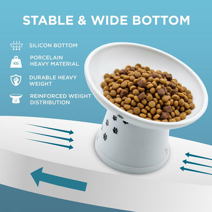 Necoichi Raised Cat Food Bowl