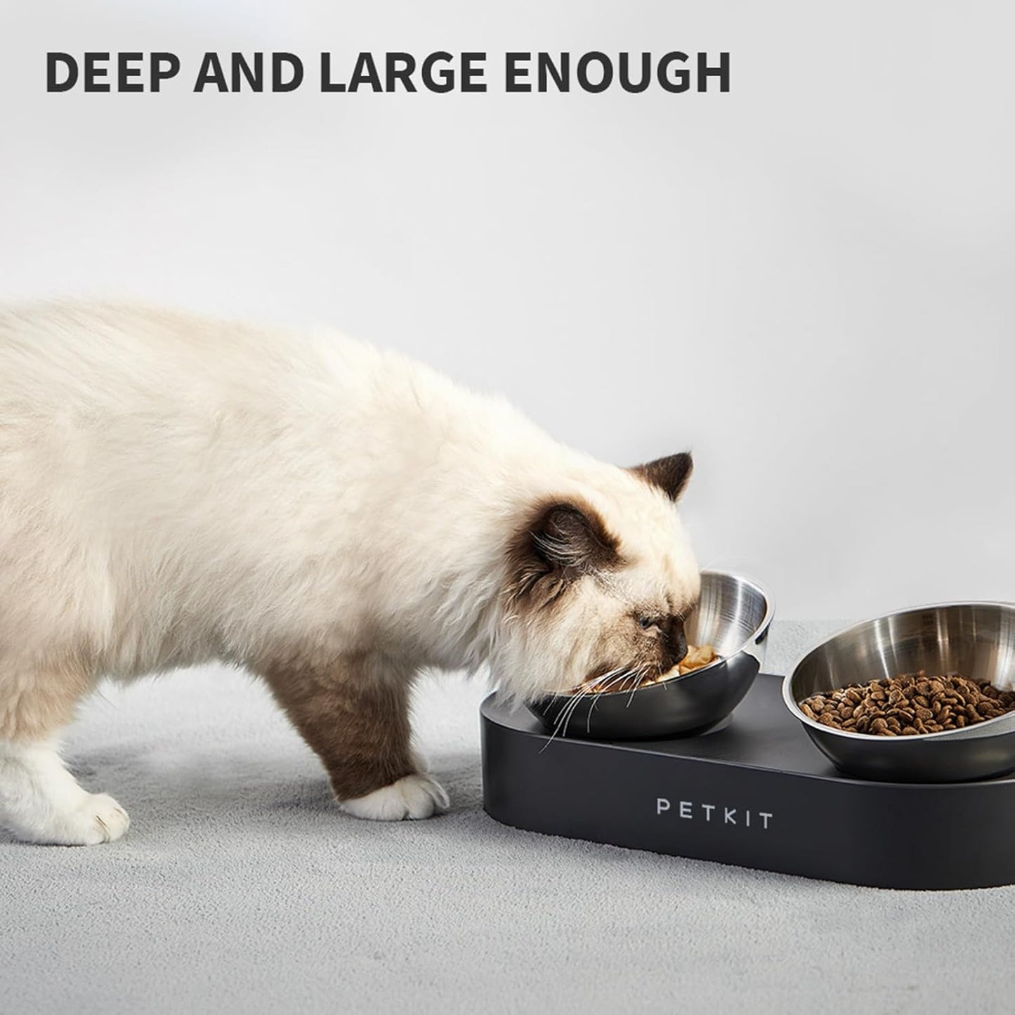 PETKIT 304 Stainless Steel Elevated Cat Bowls